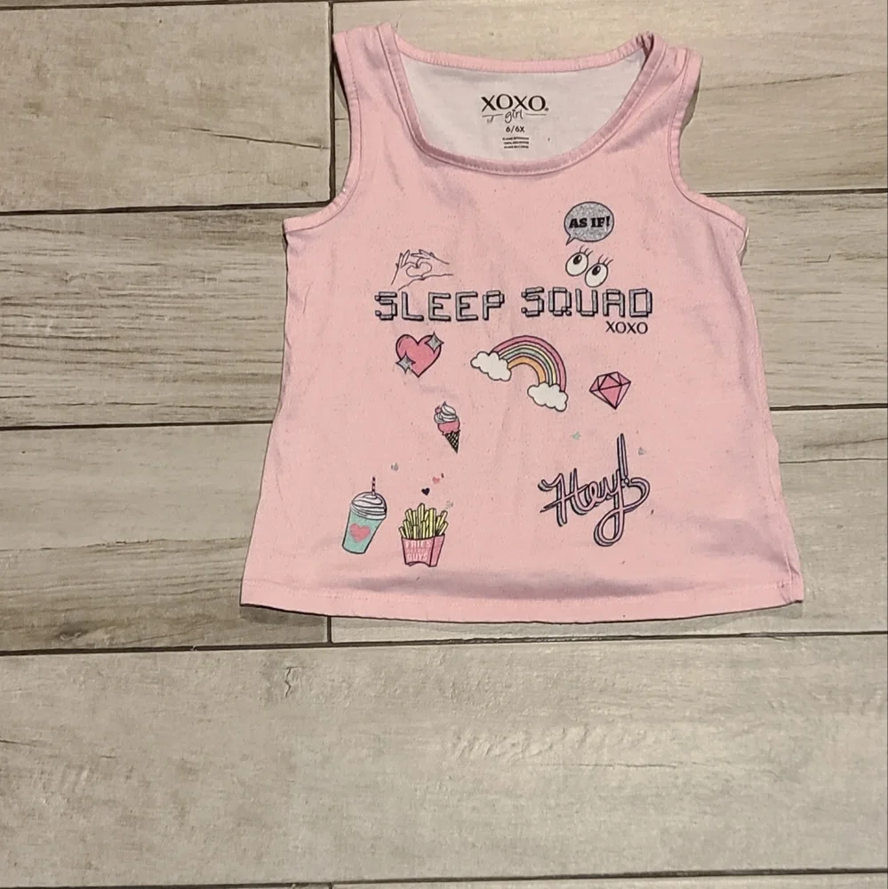 🍦XOXO Girl Sleep Squad Pajama tank🎠